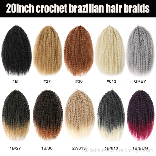 Synthetic Soft Long Water Wave Crochet Hair Synthetic Brazilian Braids Hair Extension ombre Brazilian Braids Curly Crotchet Hair